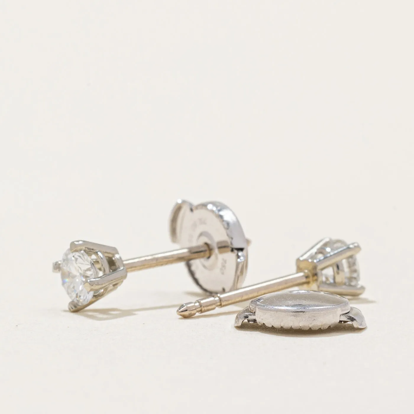100 Ways Jewelry 100 Ways' Diamond Stud Earrings With Eagle Claws and Guardian Backs | 0.31ctw |