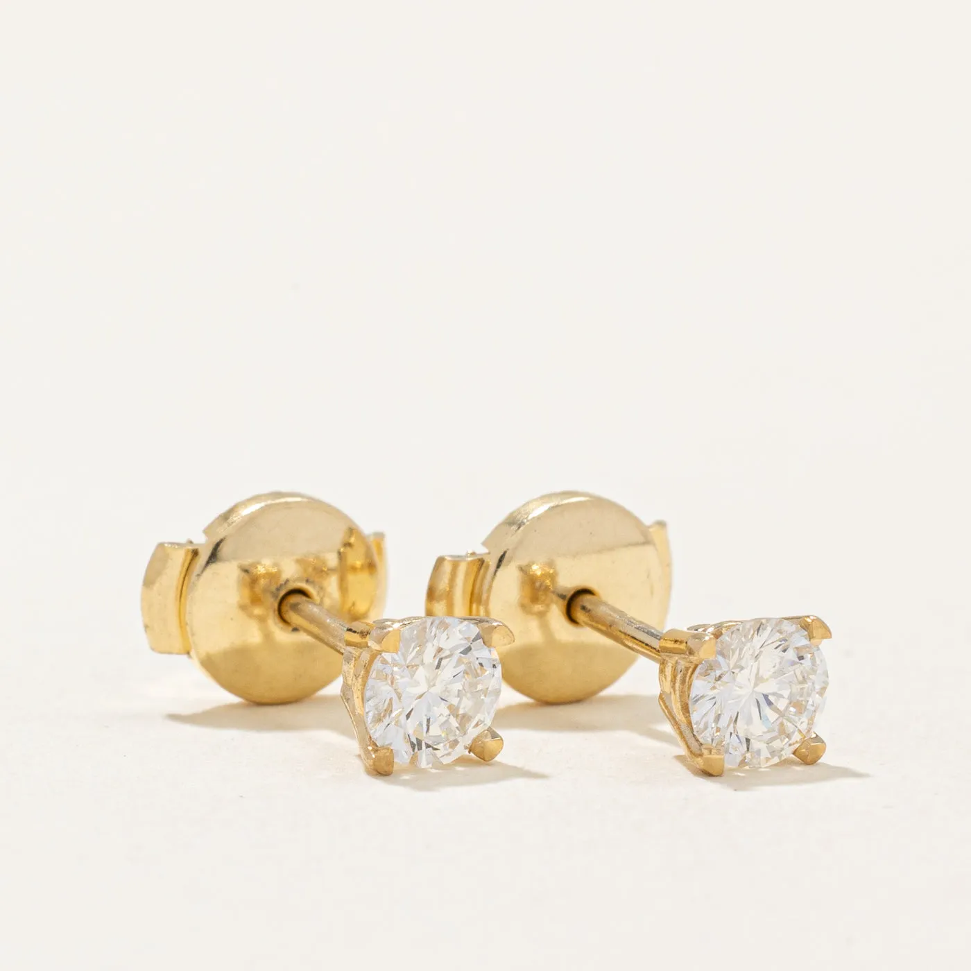 100 Ways Jewelry 100 Ways' Diamond Stud Earrings With Eagle Claws and Guardian Backs | 0.49ctw |