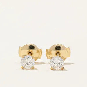 100 Ways Jewelry 100 Ways' Diamond Stud Earrings With Eagle Claws and Guardian Backs | 0.49ctw |