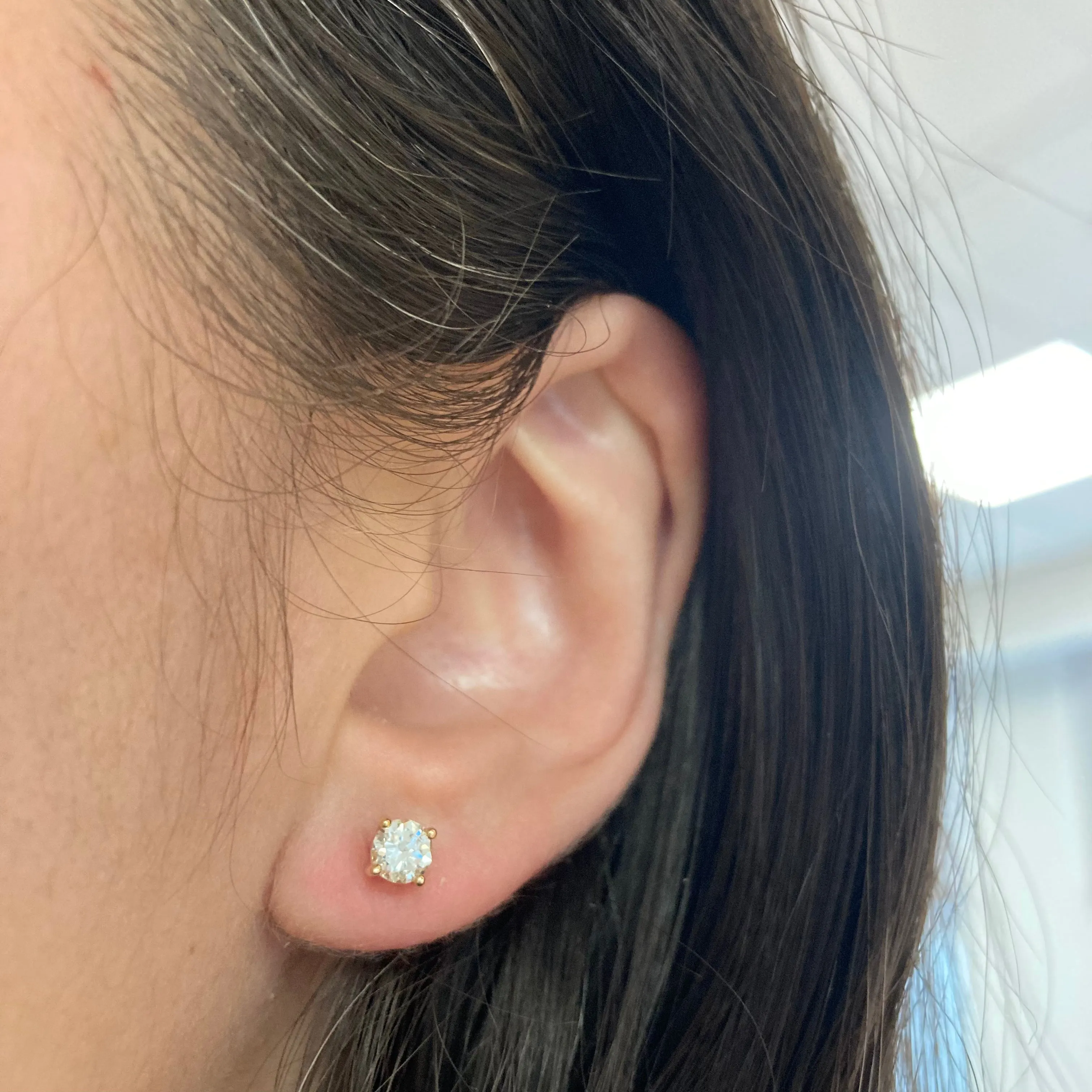 100 Ways Jewelry '100 Ways' Diamond Studs in White or Yellow Gold | 2/3 carat | Options Available |