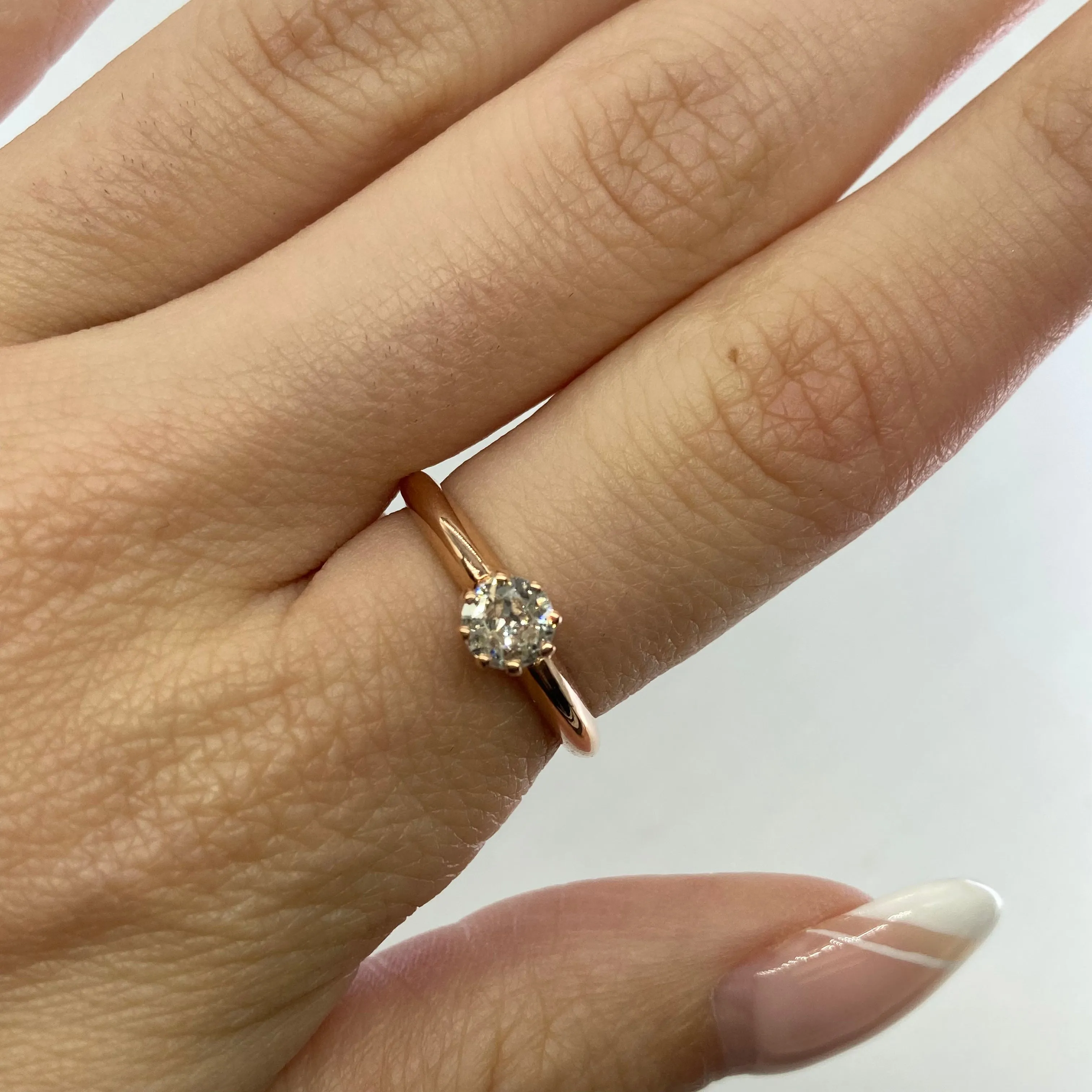 100 Ways Jewelry '100 Ways' Eight Prong Old European Diamond Engagement Ring | 0.35ct | SZ 6.25 |