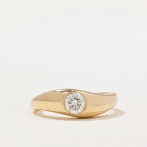 100 Ways Jewelry '100 Ways' Flush Set Diamond Wave Ring | 0.49ct | SZ 6.5 |