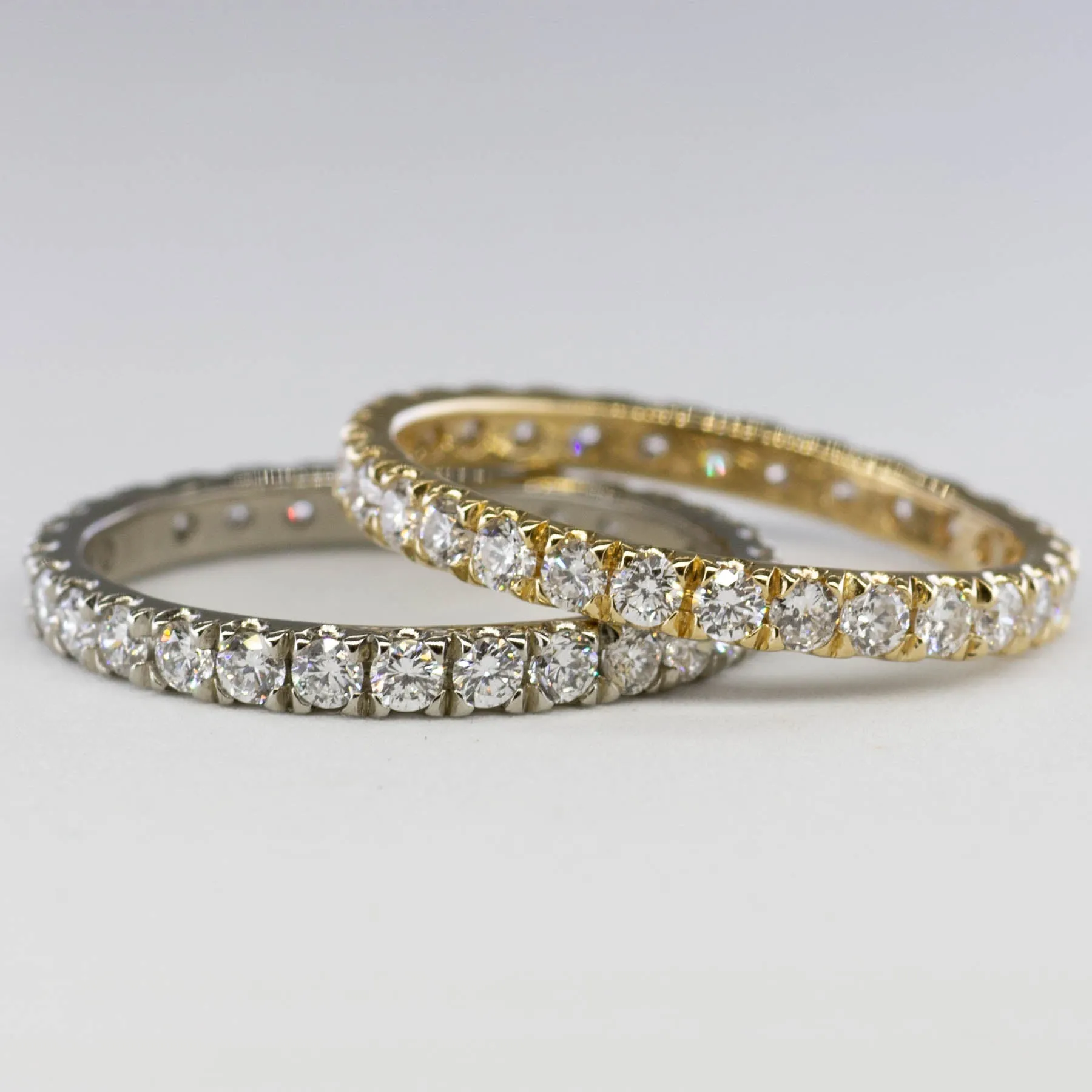100 Ways Jewelry '100 Ways' Full Eternity Diamond Band in White Gold | 1 ctw SI D-F | SZ 7