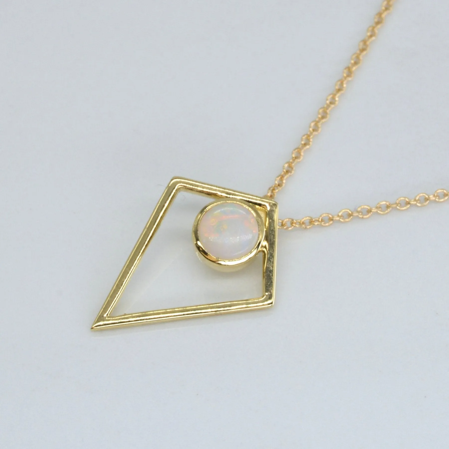 100 Ways Jewelry '100 Ways' Geometric Opal Necklace | 0.34ct |