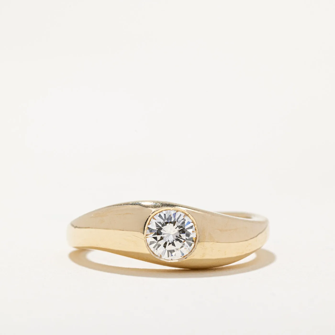 100 Ways Jewelry 100 Ways' GIA Certified Bezel Set Diamond Engagement Ring | 0.39ct | SZ 6.75 |