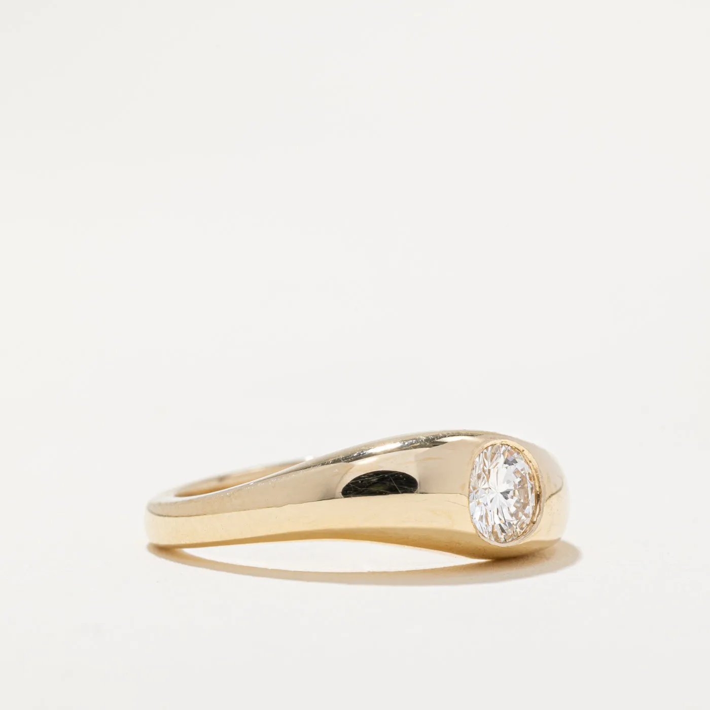 100 Ways Jewelry 100 Ways' GIA Certified Bezel Set Diamond Engagement Ring | 0.39ct | SZ 6.75 |