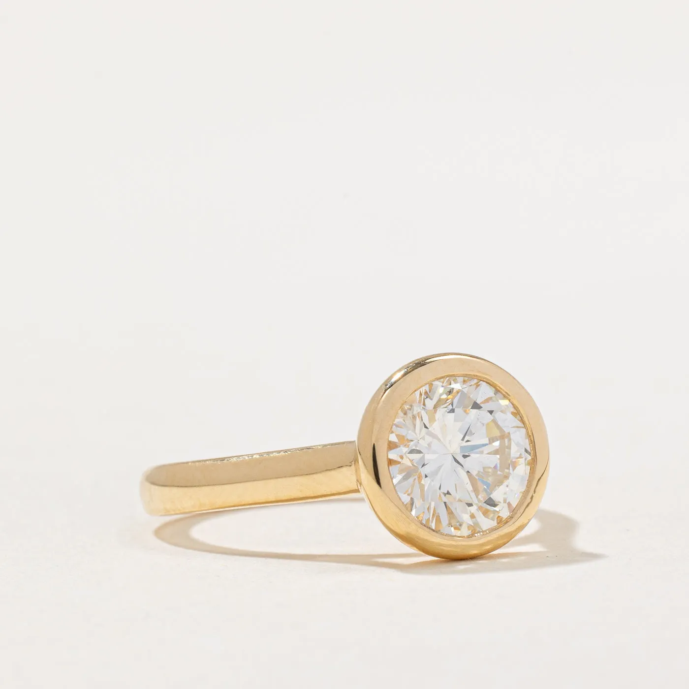 100 Ways Jewelry '100 Ways' GIA Certified Bezel Set Diamond Engagement Ring | 1.60ct VS2 H | SZ 5.75 |