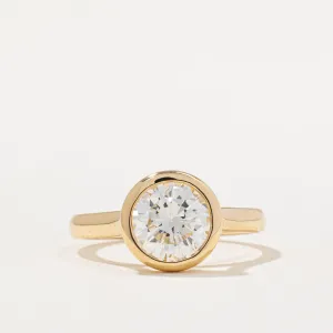 100 Ways Jewelry '100 Ways' GIA Certified Bezel Set Diamond Engagement Ring | 1.60ct VS2 H | SZ 5.75 |