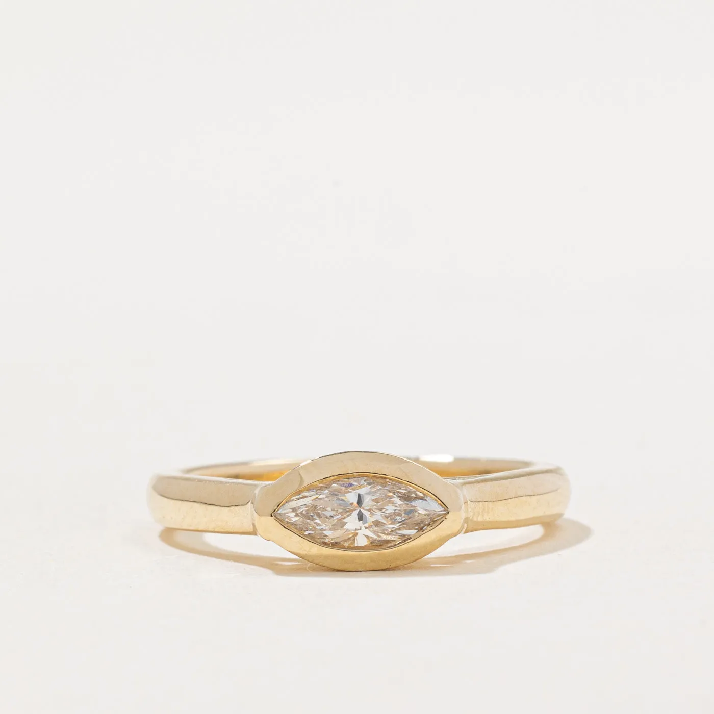 100 Ways Jewelry '100 Ways' GIA Certified Bezel Set Marquise Cut Diamond Ring | 0.46ct | SZ 5.25 |