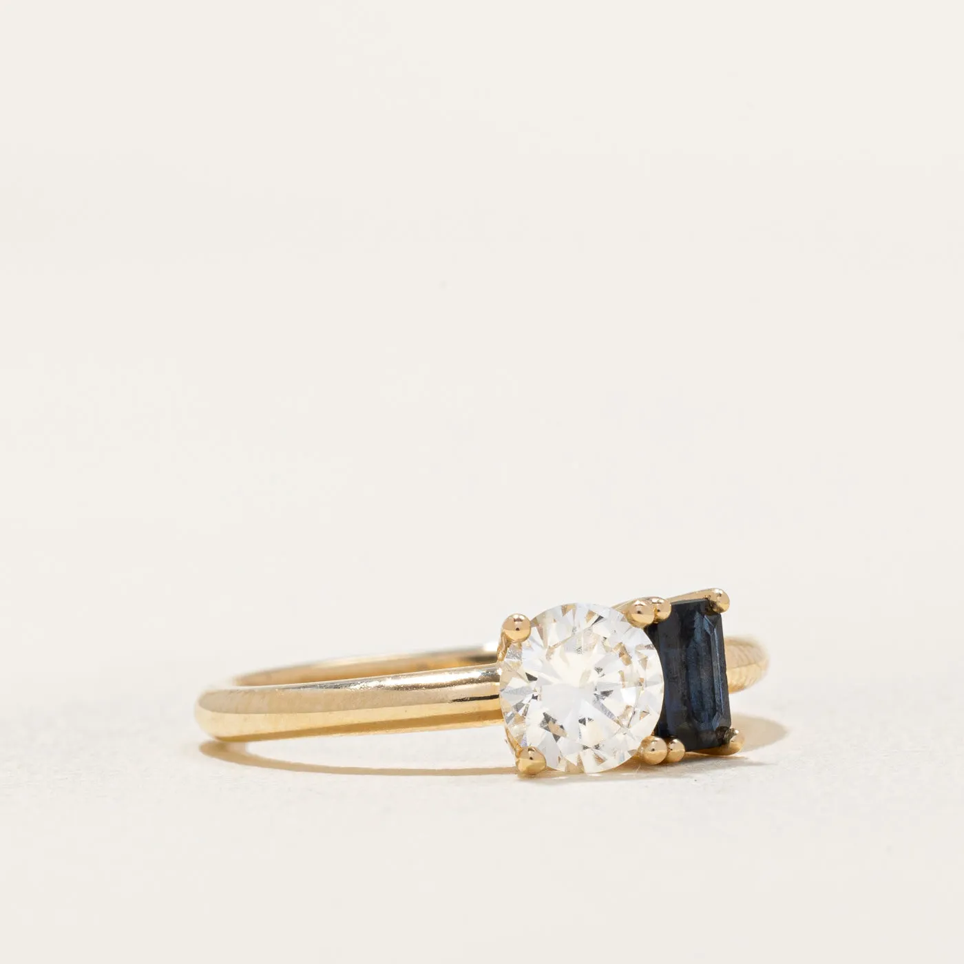 100 Ways Jewelry '100 Ways' GIA Certified Diamond & Sapphire Toi Et Moi Ring | 0.60ct, 0.20ct | SZ 5.75 |