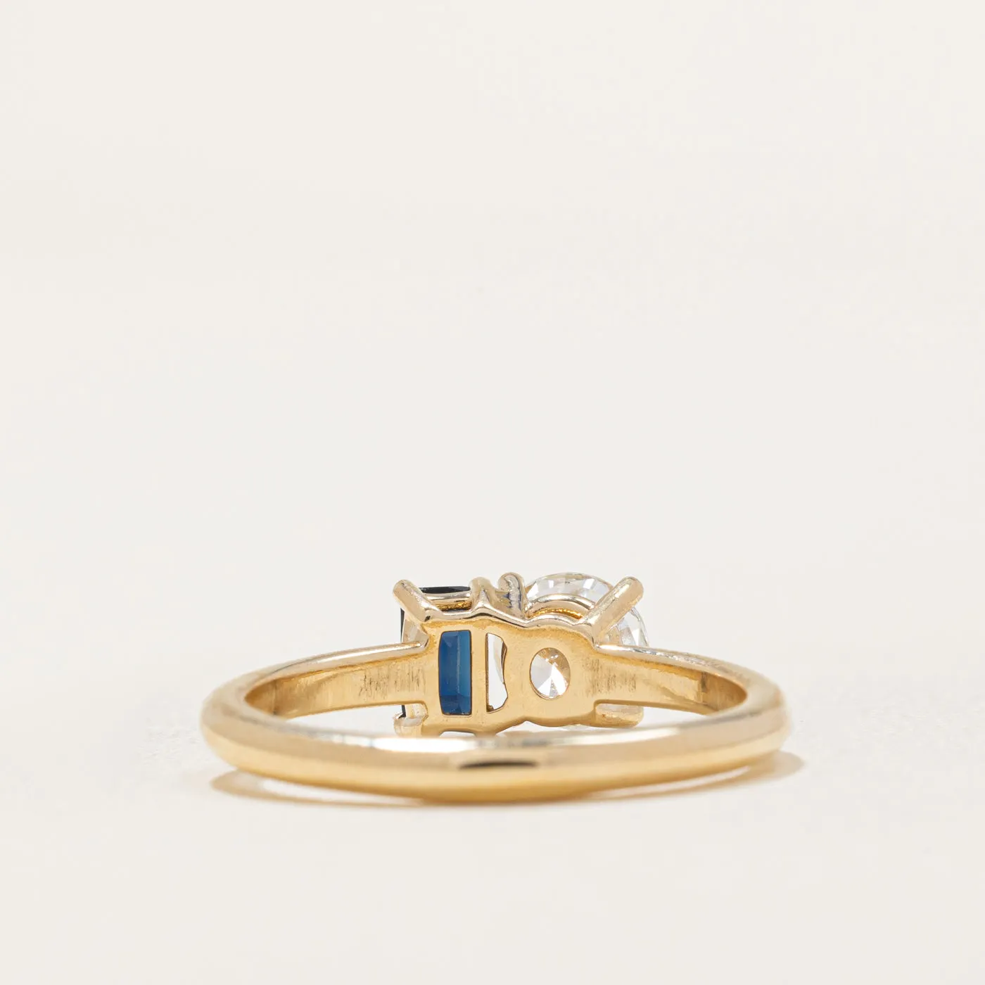 100 Ways Jewelry '100 Ways' GIA Certified Diamond & Sapphire Toi Et Moi Ring | 0.60ct, 0.20ct | SZ 5.75 |