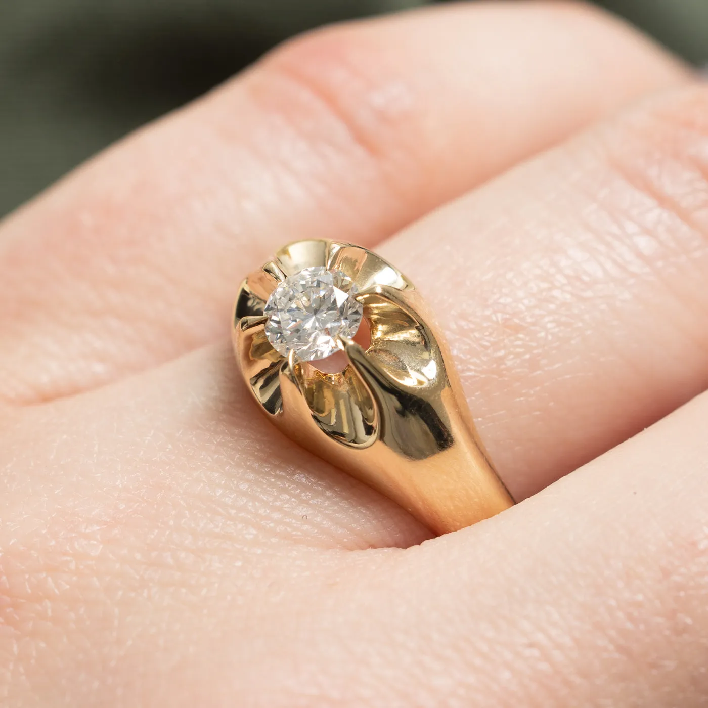 100 Ways Jewelry '100 Ways' GIA Certified Diamond Belcher Set Ring | 0.57ct | SZ 9.5 |