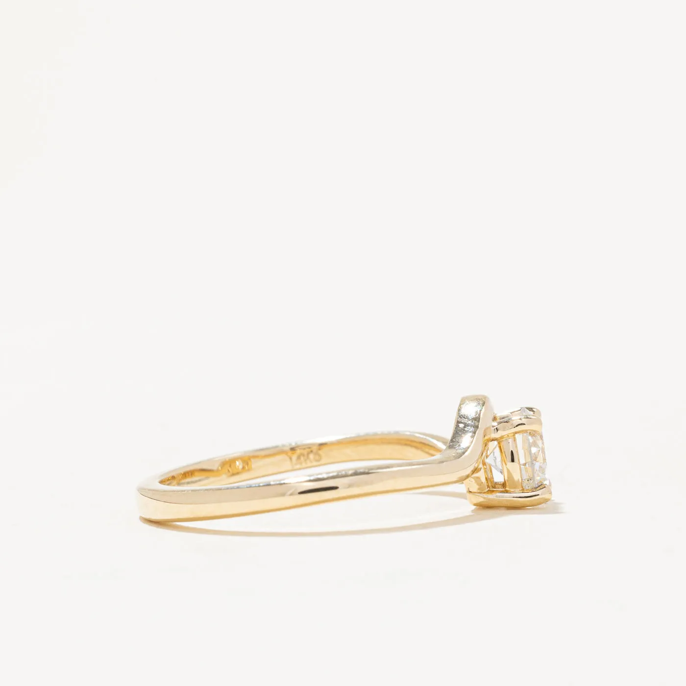 100 Ways Jewelry 100 Ways' GIA Certified Diamond Freeform Engagement Ring | 0.54ct SI1 I | SZ 7 |