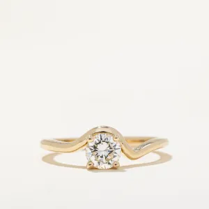 100 Ways Jewelry 100 Ways' GIA Certified Diamond Freeform Engagement Ring | 0.54ct SI1 I | SZ 7 |