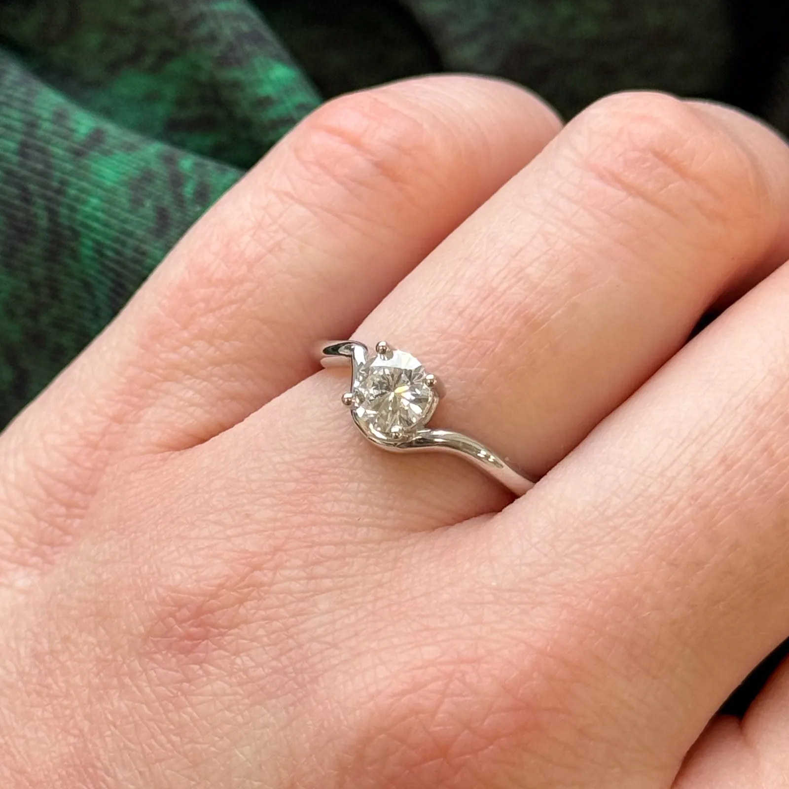 100 Ways Jewelry '100 Ways' GIA Certified Diamond Freeform Engagement Ring | 0.55ct | SZ 6.75 |