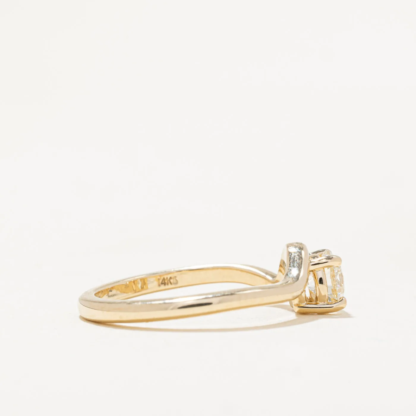 100 Ways Jewelry 100 Ways' GIA Certified Diamond Freeform Engagement Ring | 0.60ct SI1 J  | SZ 6.75 |