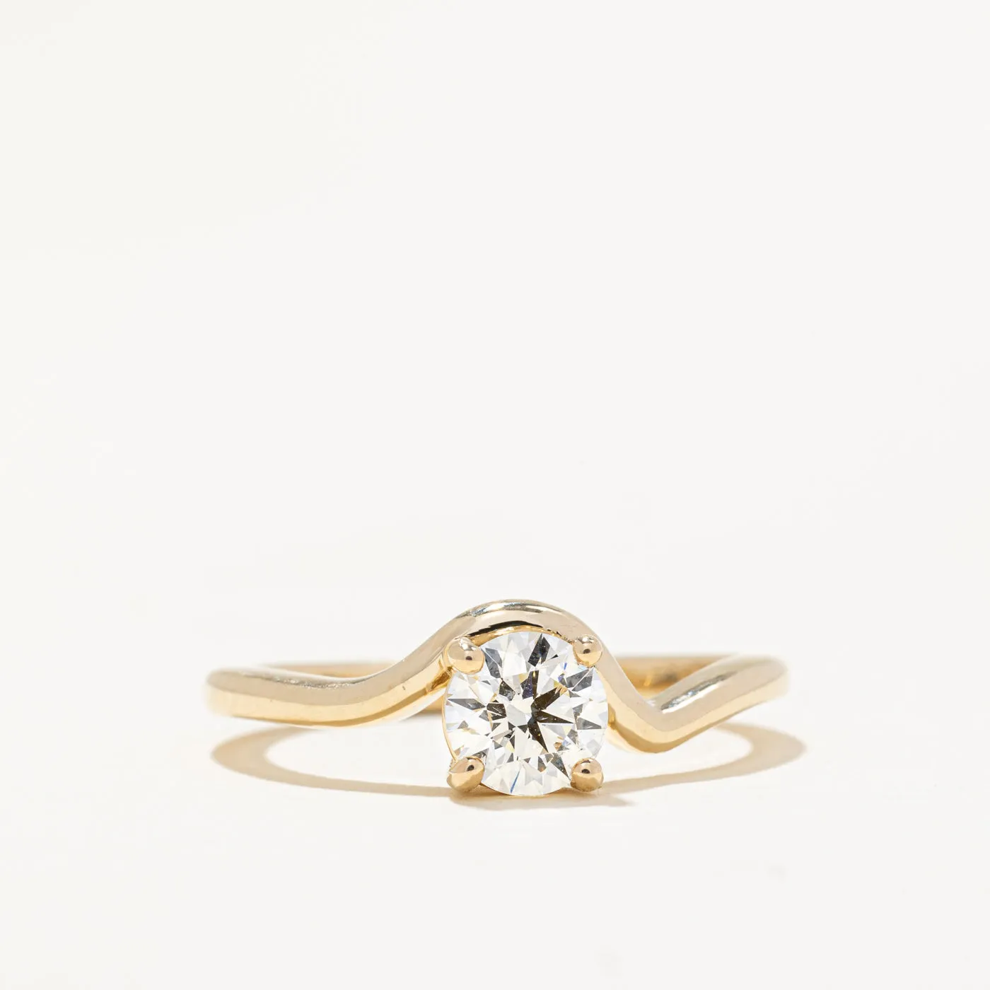 100 Ways Jewelry 100 Ways' GIA Certified Diamond Freeform Engagement Ring | 0.60ct SI1 J  | SZ 6.75 |