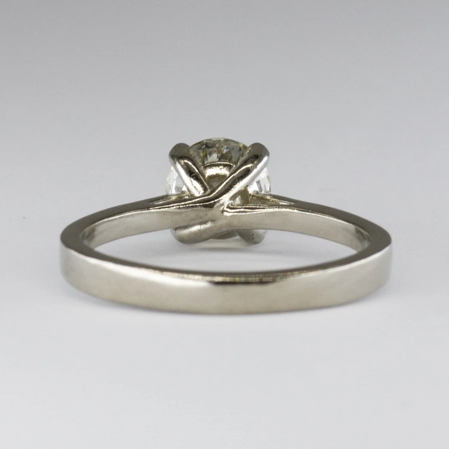 100 Ways Jewelry '100 Ways' GIA Certified Diamond Solitaire 18K White Gold Ring | 0.83 ctw SI1 J | SZ 5.5