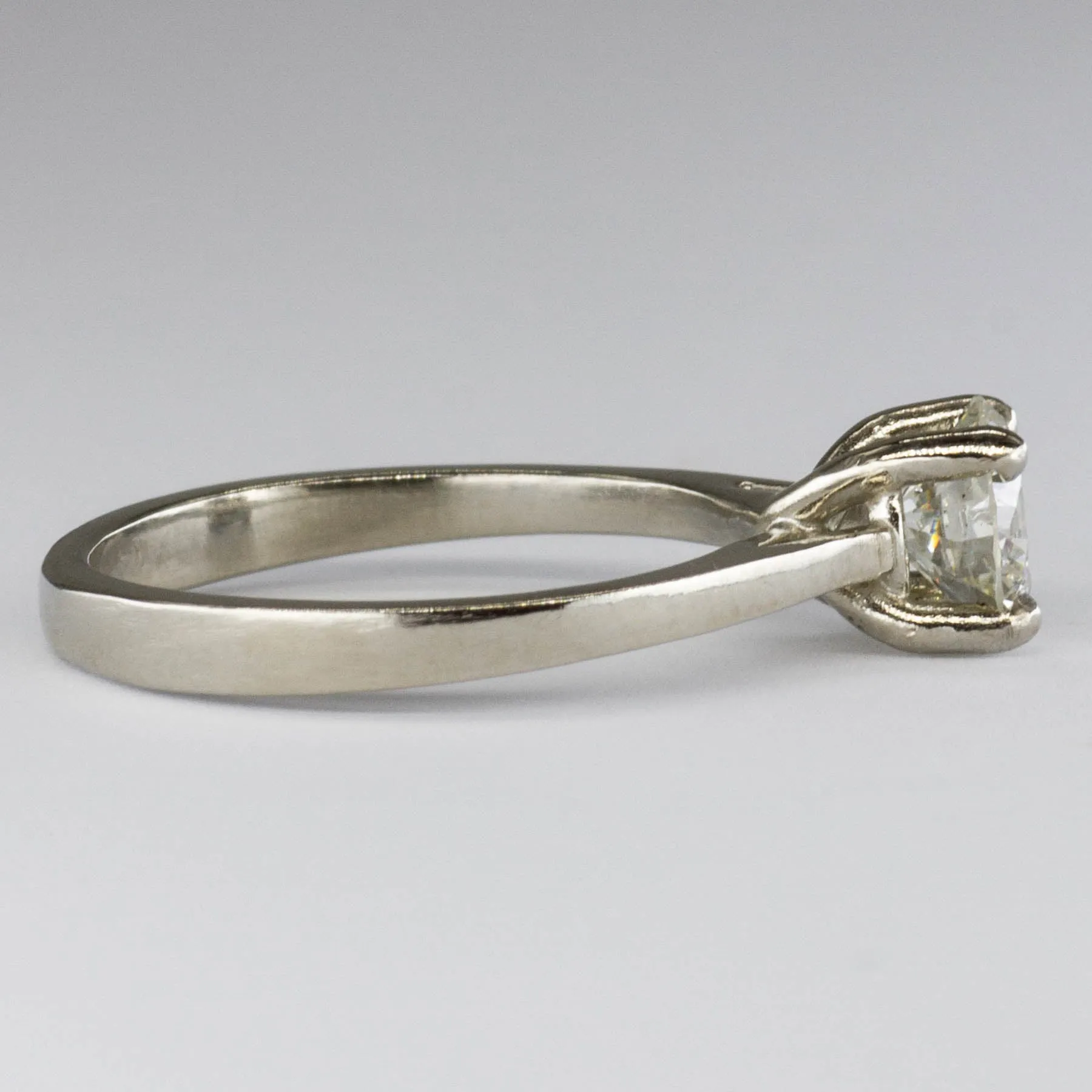 100 Ways Jewelry '100 Ways' GIA Certified Diamond Solitaire 18K White Gold Ring | 0.83 ctw SI1 J | SZ 5.5