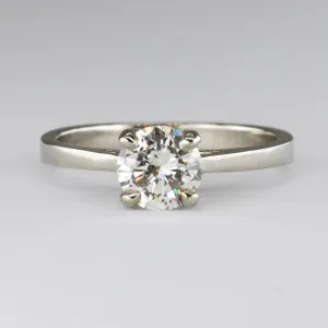 100 Ways Jewelry '100 Ways' GIA Certified Diamond Solitaire 18K White Gold Ring | 0.83 ctw SI1 J | SZ 5.5