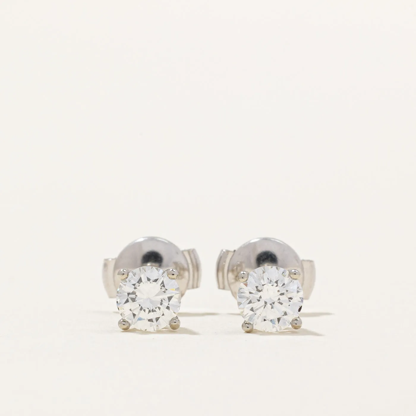 100 Ways Jewelry 100 Ways' GIA Certified Diamond Stud Earrings | 0.71ctw I1 H/I |