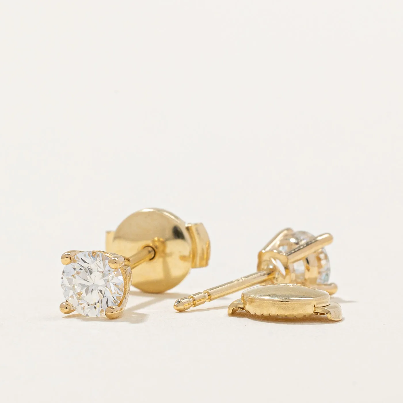 100 Ways Jewelry 100 Ways' GIA Certified Diamond Stud Earrings | 0.71ctw VS1/VS2 F/G |