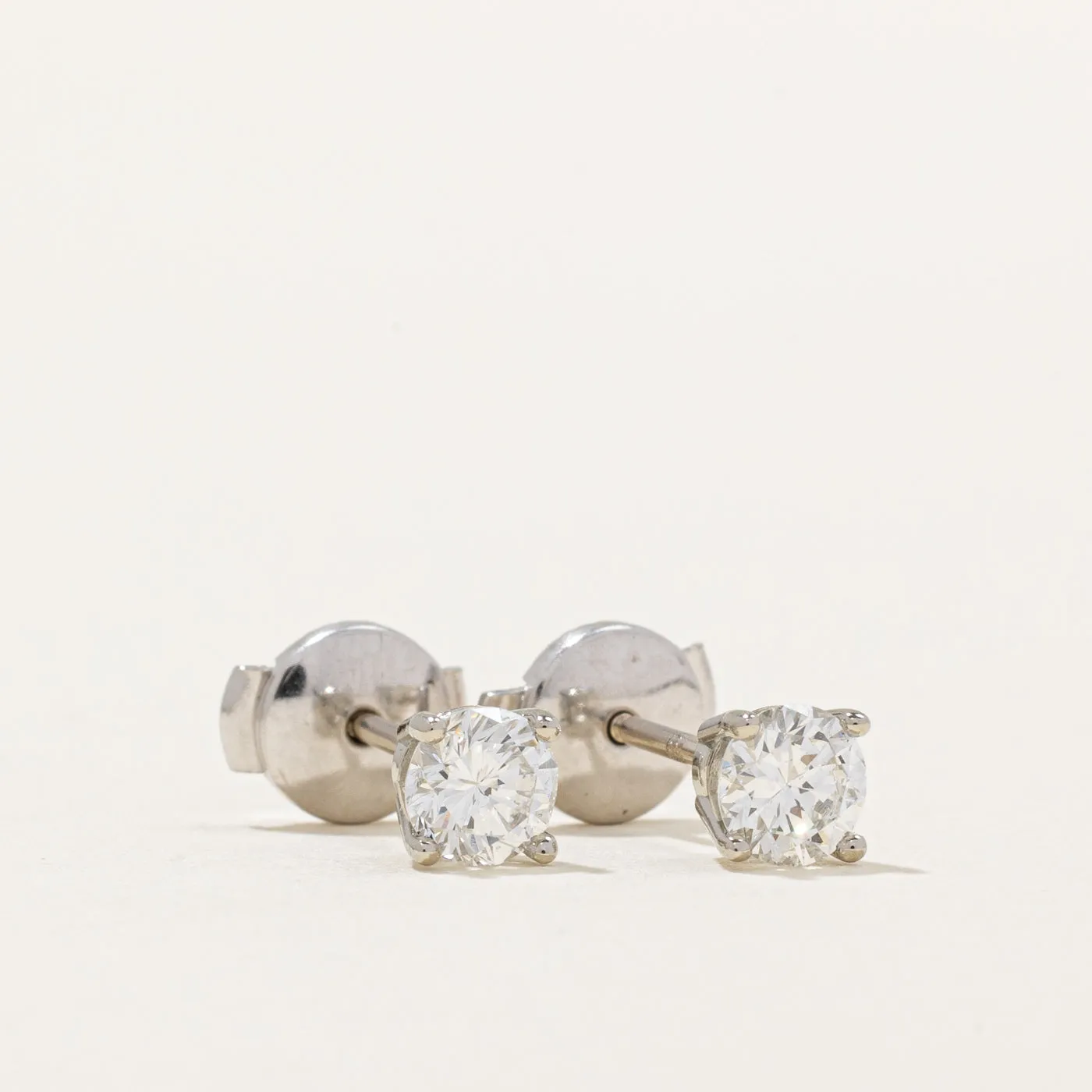 100 Ways Jewelry 100 Ways' GIA Certified Diamond Stud Earrings | 0.74ctw SI1/SI2 F |