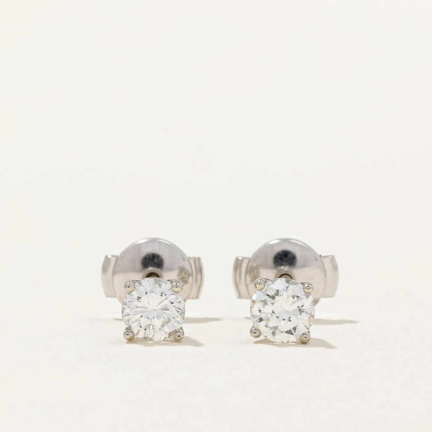 100 Ways Jewelry 100 Ways' GIA Certified Diamond Stud Earrings | 0.74ctw SI1/SI2 F |