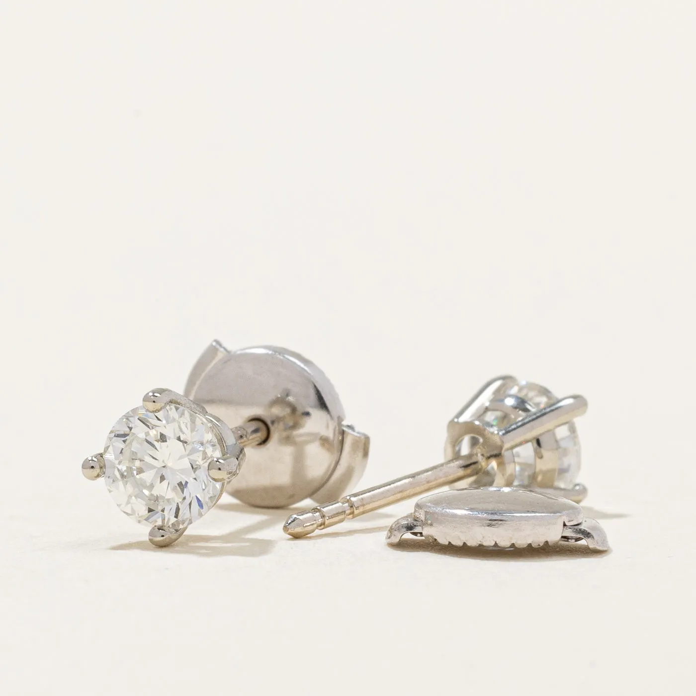 100 Ways Jewelry 100 Ways' GIA Certified Diamond Stud Earrings | 0.80ctw SI1/SI2 G |