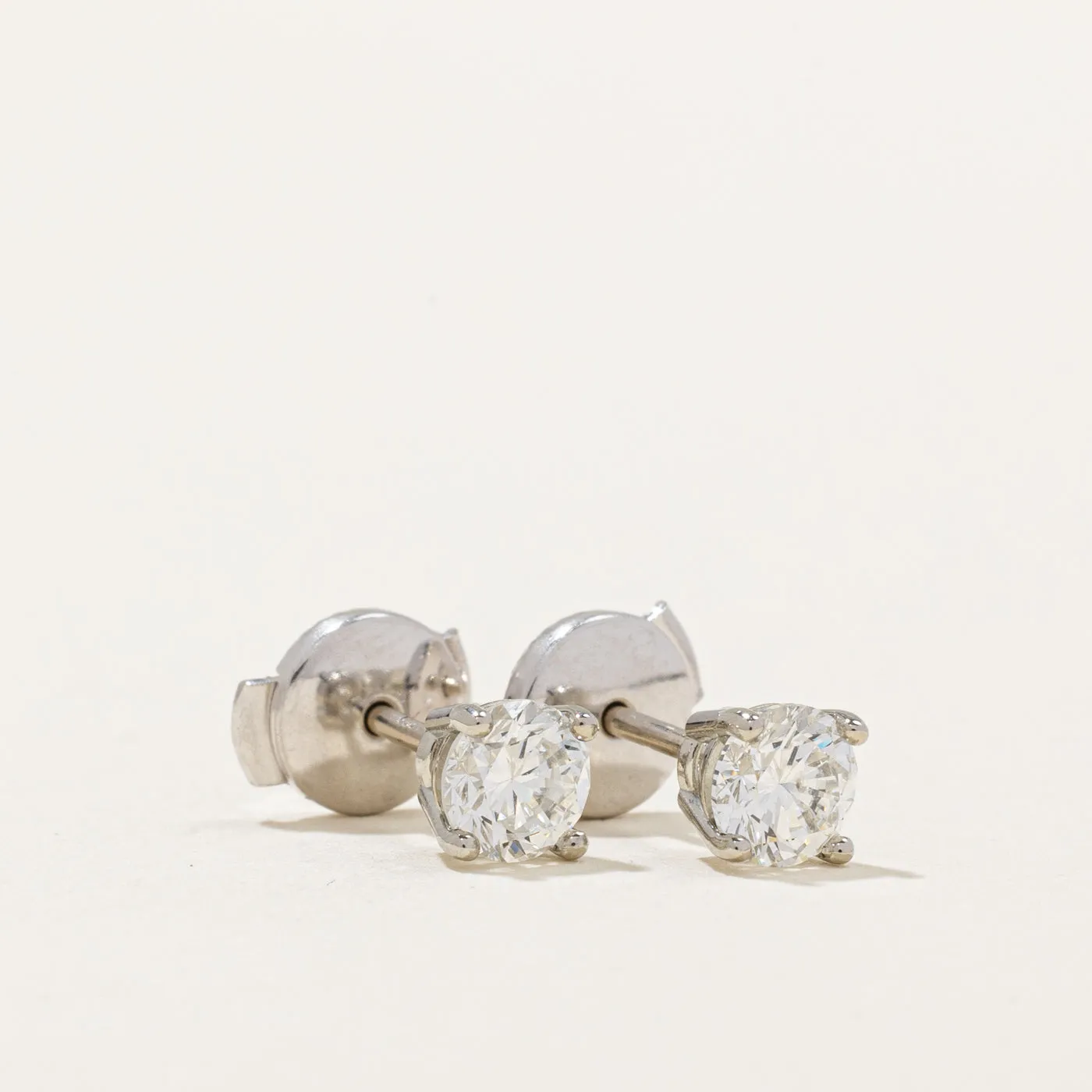 100 Ways Jewelry 100 Ways' GIA Certified Diamond Stud Earrings | 0.80ctw SI1/SI2 G |
