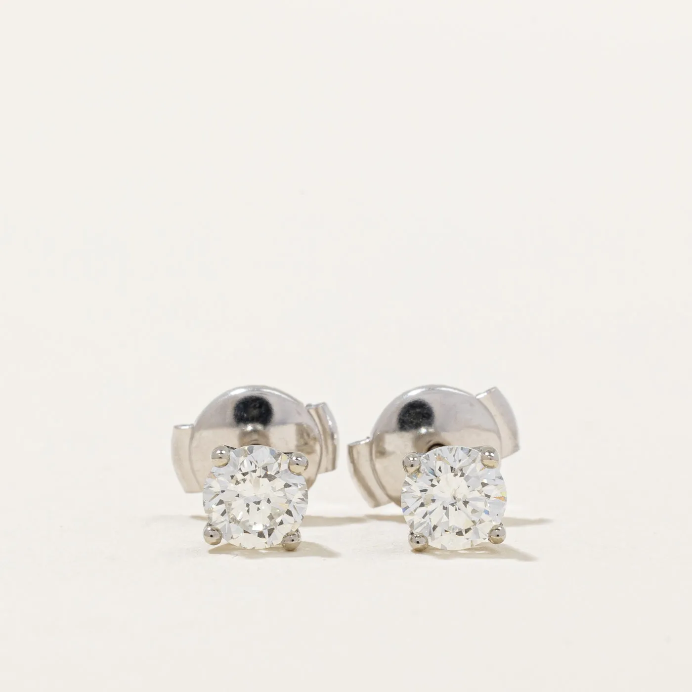 100 Ways Jewelry 100 Ways' GIA Certified Diamond Stud Earrings | 0.80ctw SI1/SI2 G |
