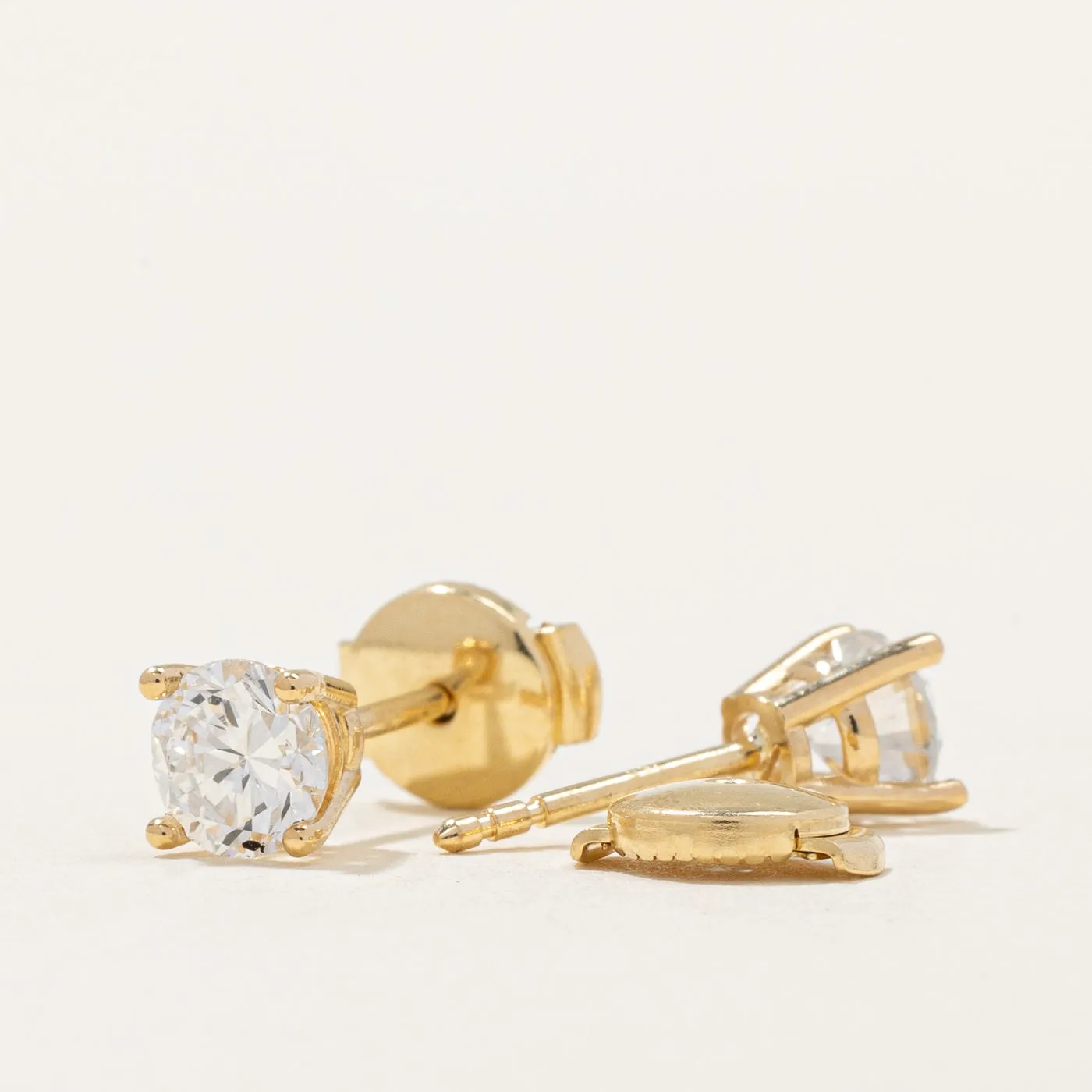 100 Ways Jewelry 100 Ways' GIA Certified Diamond Stud Earrings | 0.81ctw SI2 H/I |