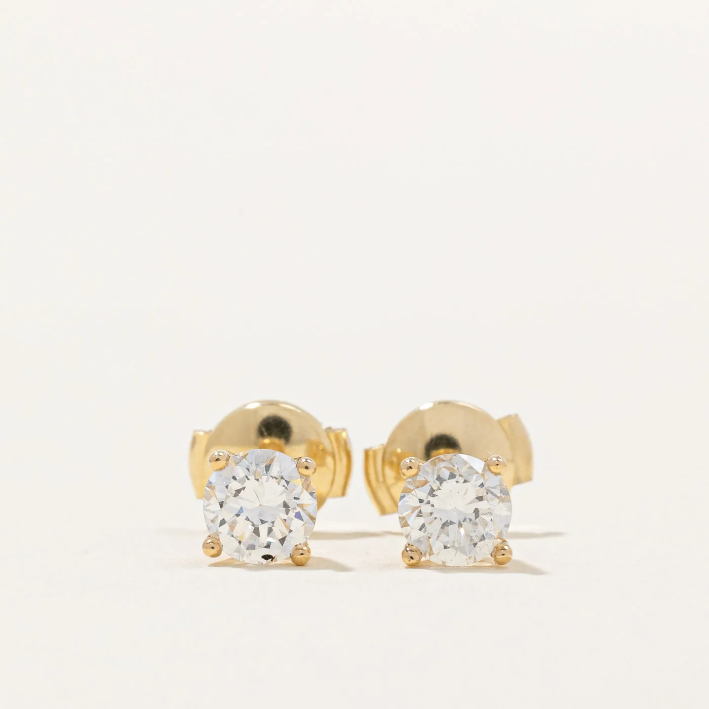100 Ways Jewelry 100 Ways' GIA Certified Diamond Stud Earrings | 0.81ctw SI2 H/I |