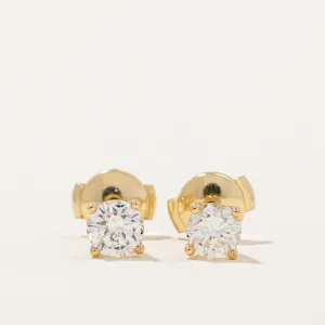 100 Ways Jewelry 100 Ways' GIA Certified Diamond Stud Earrings | 0.83ctw SI1 G/H |