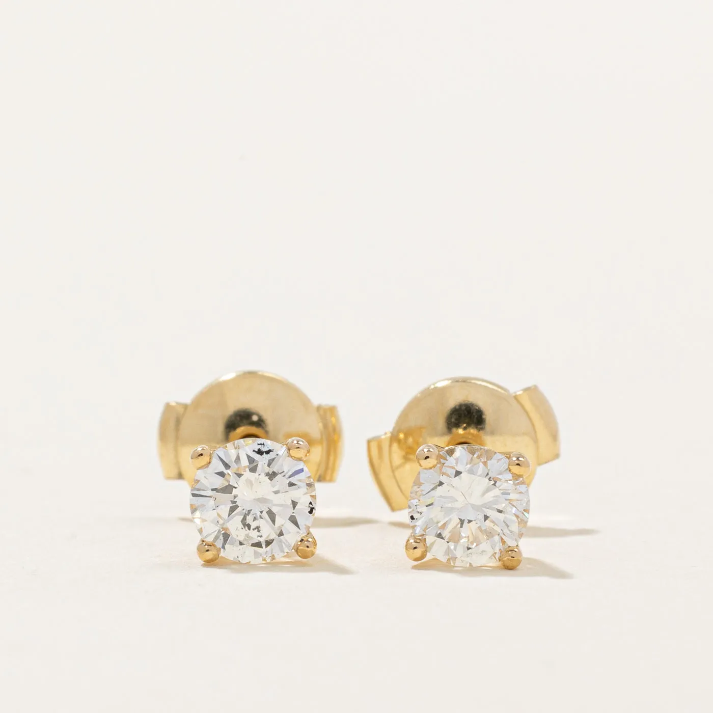 100 Ways Jewelry 100 Ways' GIA Certified Diamond Stud Earrings | 0.83ctw SI1 G/H |