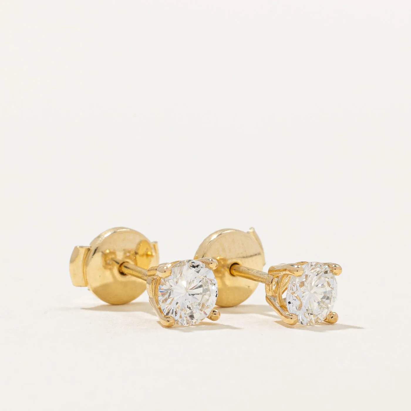 100 Ways Jewelry 100 Ways' GIA Certified Diamond Stud Earrings | 0.83ctw SI1 G/H |