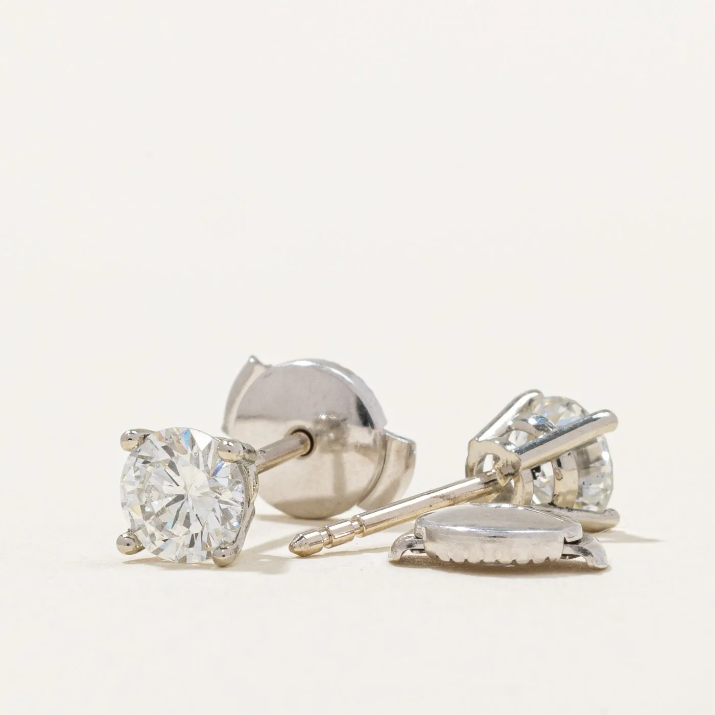 100 Ways Jewelry 100 Ways' GIA Certified Diamond Stud Earrings  | 0.85ctw SI1/SI2 G |