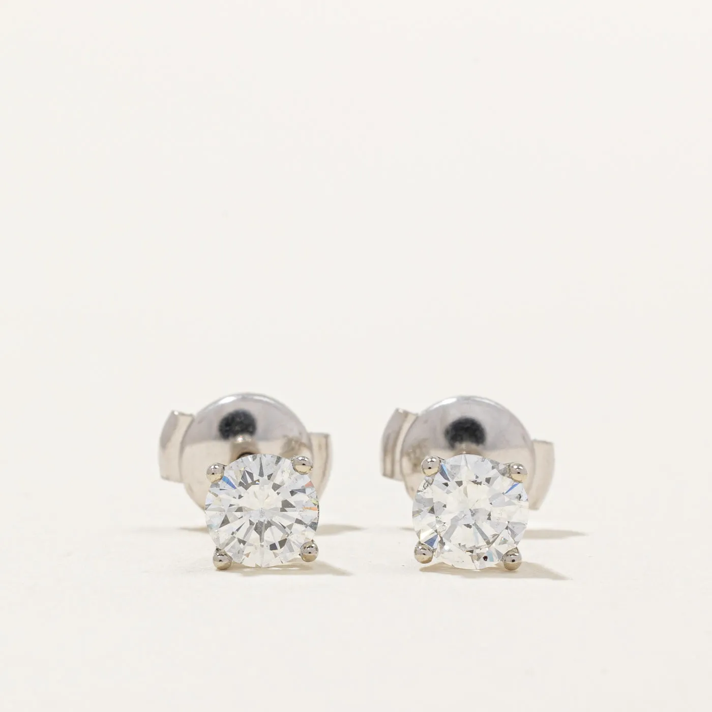 100 Ways Jewelry 100 Ways' GIA Certified Diamond Stud Earrings  | 0.85ctw SI1/SI2 G |