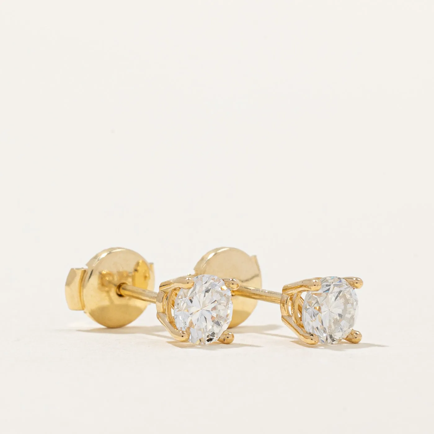 100 Ways Jewelry 100 Ways' GIA Certified Diamond Stud Earrings  | 0.85ctw SI2/I1 F/G |