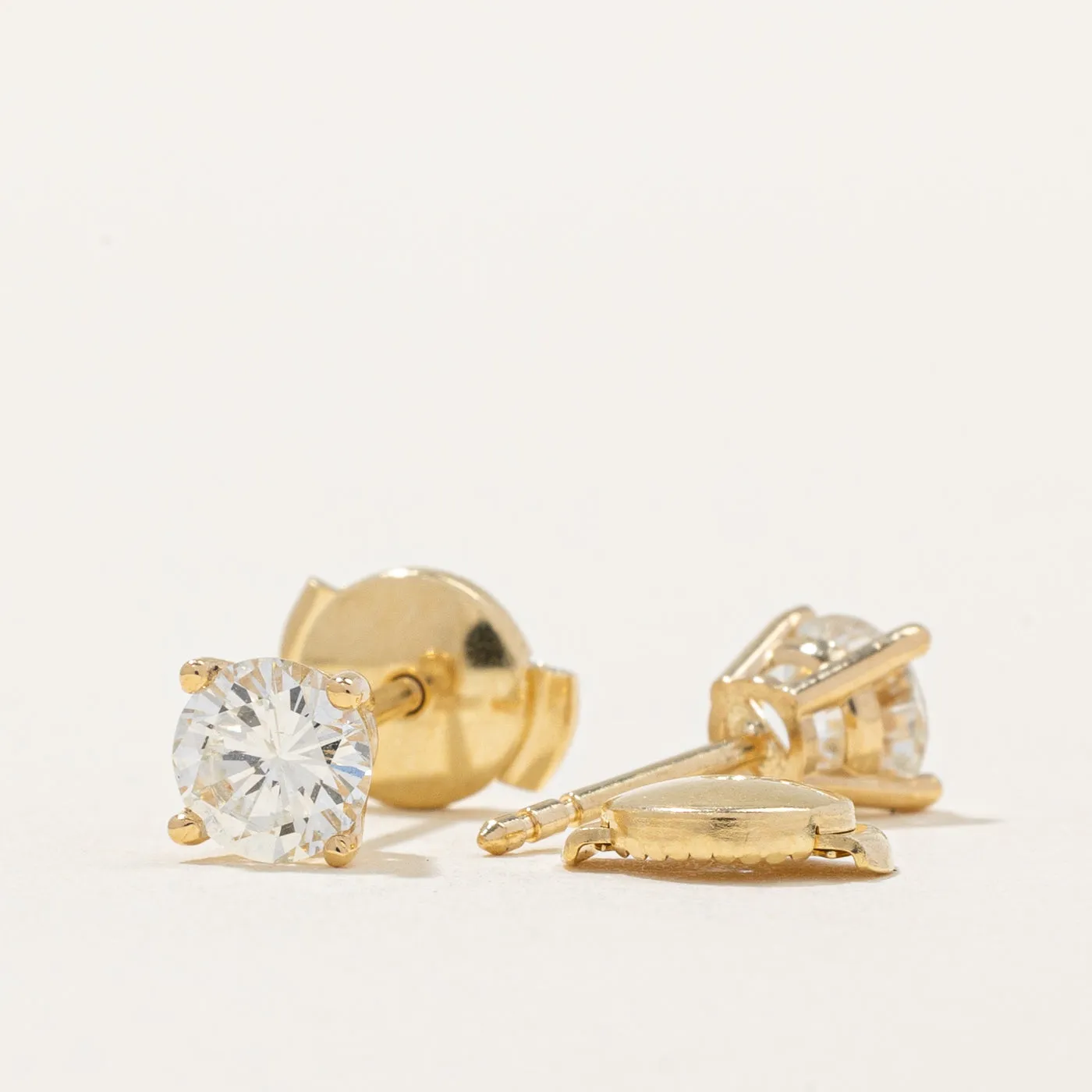 100 Ways Jewelry 100 Ways' GIA Certified Diamond Stud Earrings  | 0.86ctw SI1/SI2 I |