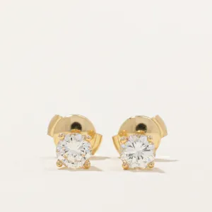 100 Ways Jewelry 100 Ways' GIA Certified Diamond Stud Earrings | 0.86ctw SI2/I1 I |