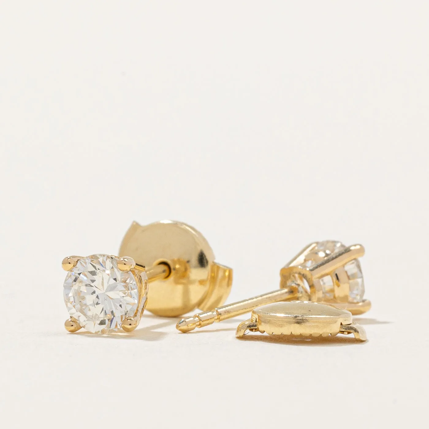 100 Ways Jewelry 100 Ways' GIA Certified Diamond Stud Earrings | 0.86ctw SI2/I1 I |