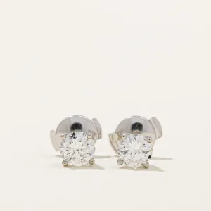 100 Ways Jewelry 100 Ways' GIA Certified Diamond Stud Earrings | 0.88ctw SI1/SI2 F |