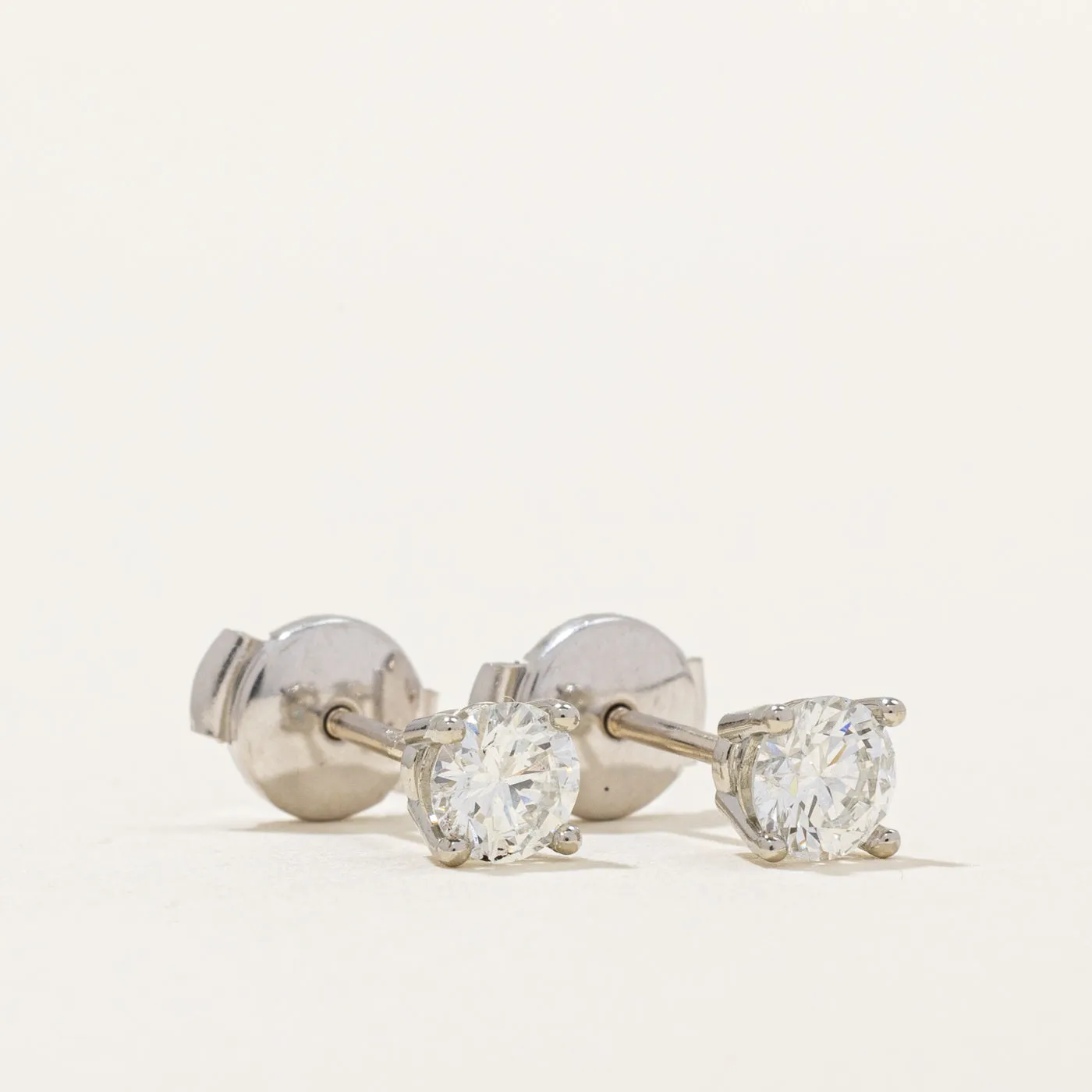 100 Ways Jewelry 100 Ways' GIA Certified Diamond Stud Earrings  | 0.90ctw SI2/I1 D/E |