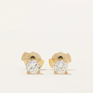 100 Ways Jewelry 100 Ways' GIA Certified Diamond Stud Earrings | 0.97ctw SI1/2 F/G |