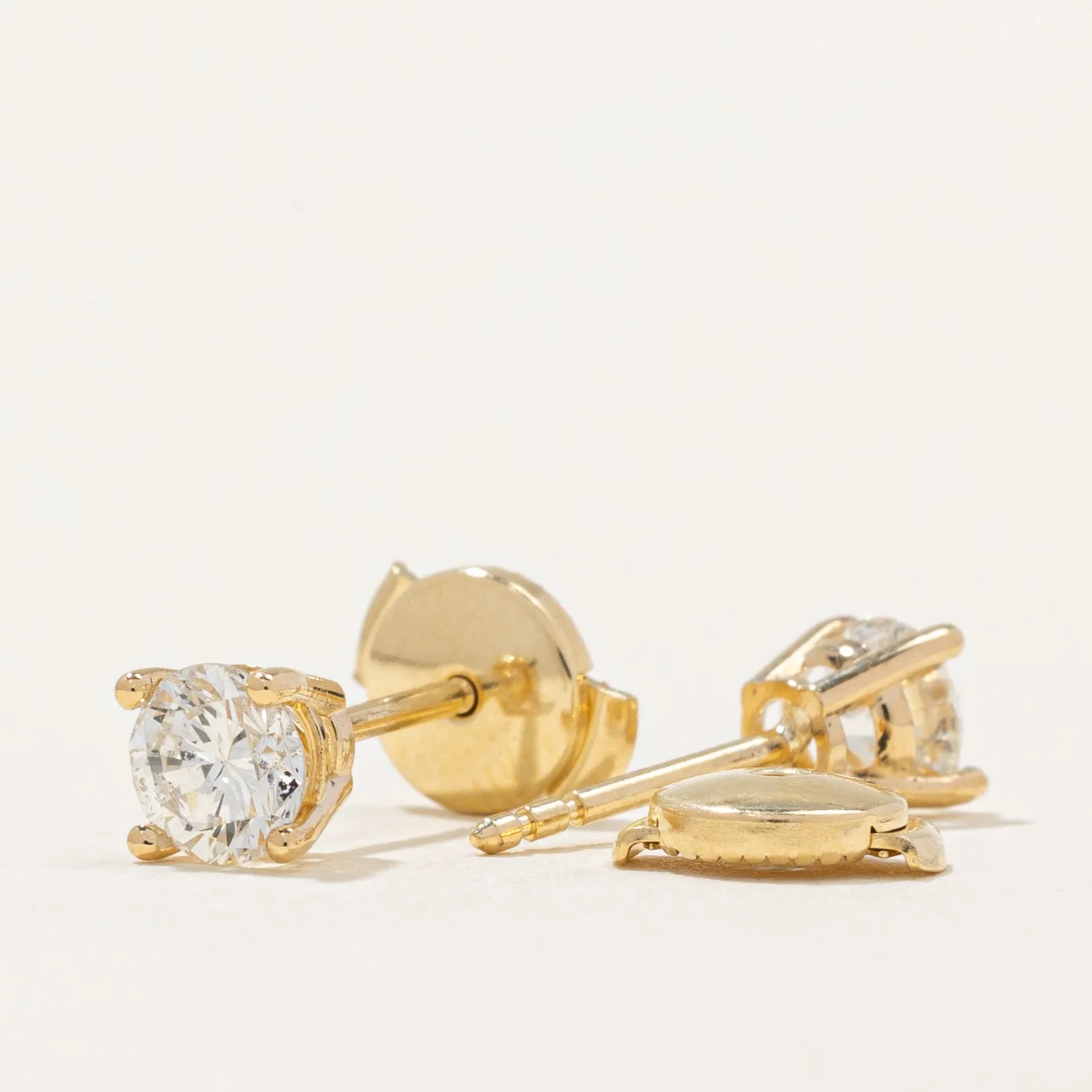 100 Ways Jewelry 100 Ways' GIA Certified Diamond Stud Earrings | 0.97ctw SI1/2 F/G |