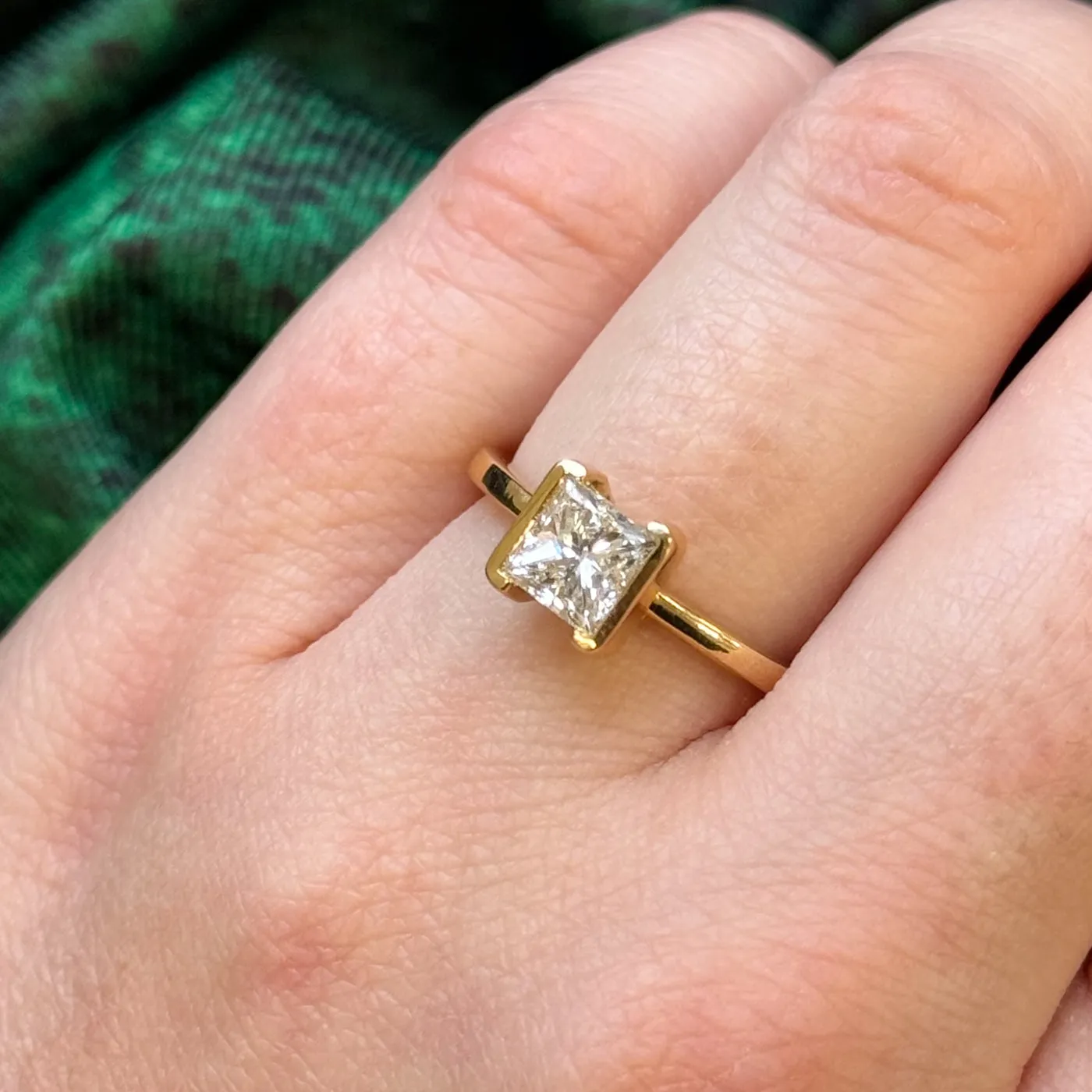 100 Ways Jewelry 100 Ways' GIA Certified Square Cut Engagement Ring | 1.02ct VVS1 G | SZ 6.5 |