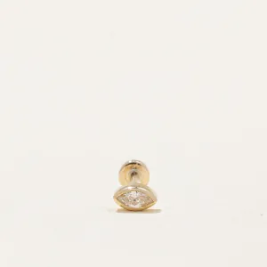 100 Ways Jewelry 100 Ways' Marquise Cut Diamond Press Fit Earring | 0.03ct |