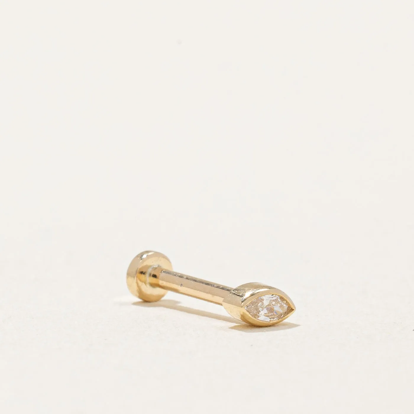 100 Ways Jewelry 100 Ways' Marquise Cut Diamond Press Fit Earring | 0.03ct |