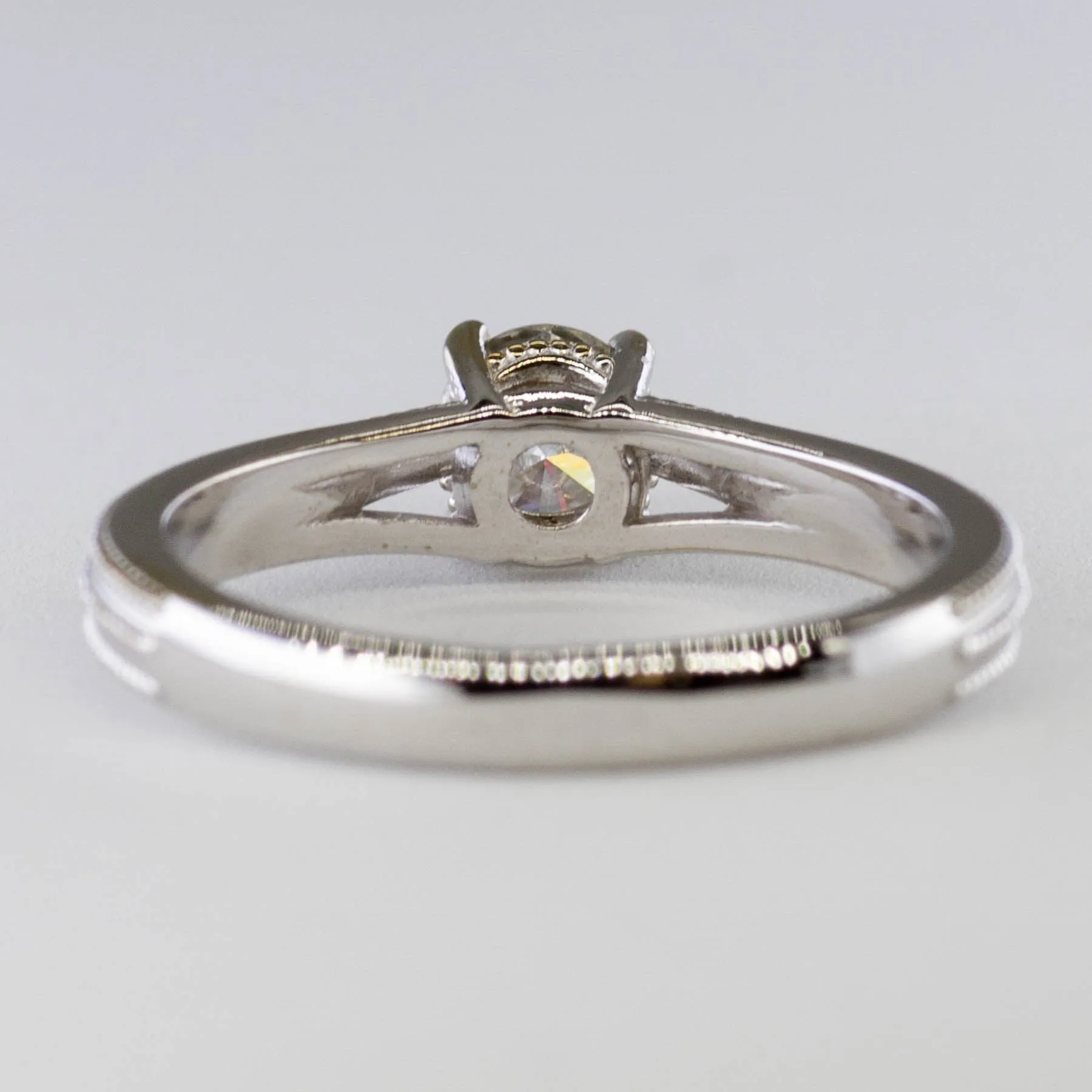 100 Ways Jewelry '100 Ways' Milgrain Solitaire Diamond Ring | 0.46ct | SZ 6.75 |